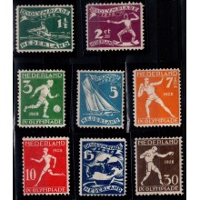 1928 - Holland - AFA 205-12 - Frimærke - IX Olympiade i Amsterdam - Komplet sæt - Ustemplet.